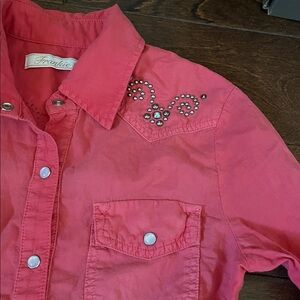 Frankie B. Snap up studded western shirt sz XS